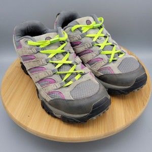 Merrell Castle Rock Performance Sport Shoes Womens 9 Custom Laces Gray Pink